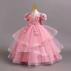 New flower girl wedding dress Girls party dresses, elegant girl walking show evening dress 4-12 years old children's clothing