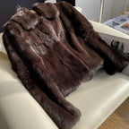 Natural Rabbit Fur Coat Women New Autumn Winter Female Real Fur  Real Leather and Fur Women's Clothing Outerwear Lady Jacket