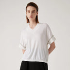 BY4511177 Boutique Luxury Brand Women's Clothing Summer Sequin V Neck Knitted Pullover Linen Silk Sweaters