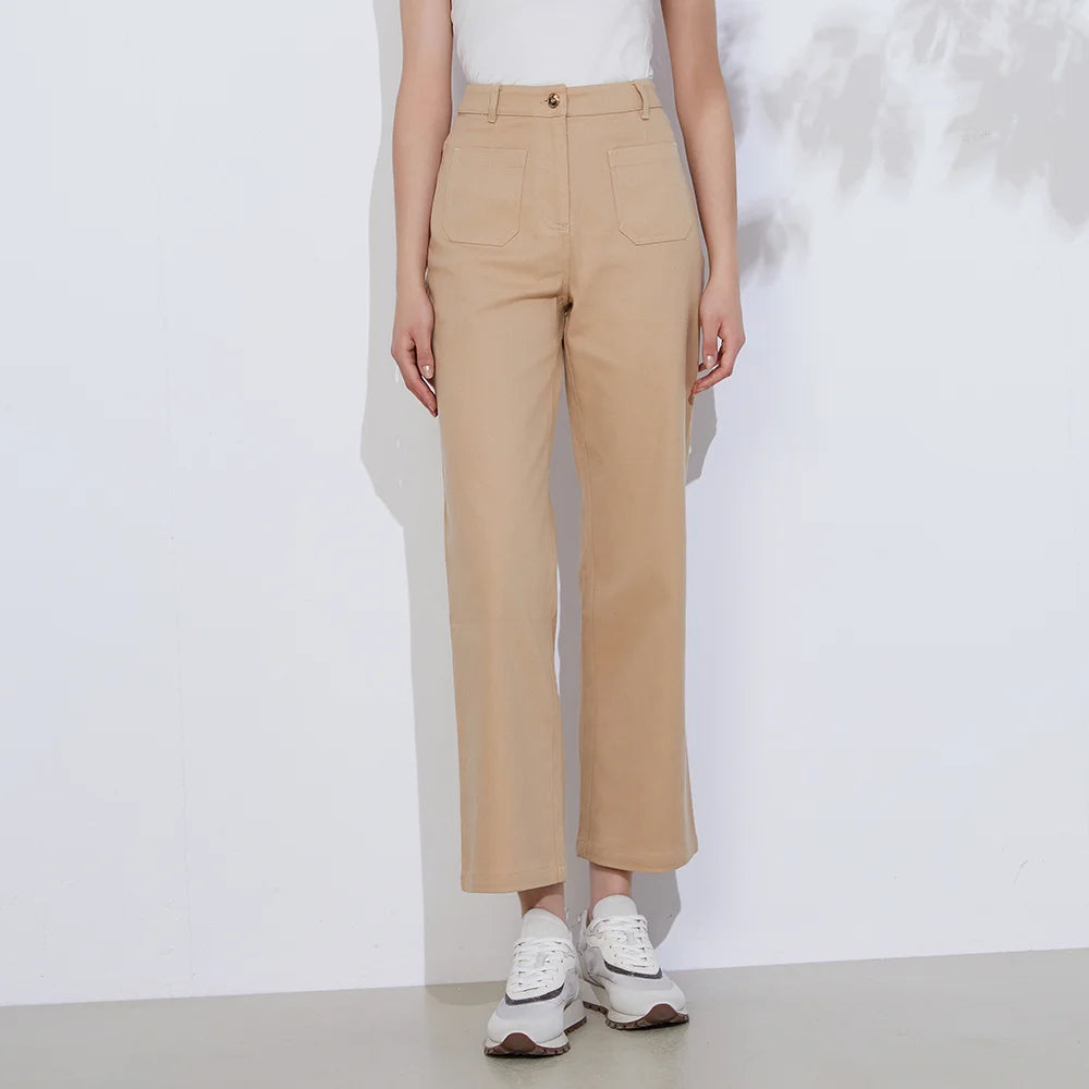 K2250L Ladies Clothes Cotton Luxury Women's Clothing Casual Pants High Quality Long Trousers Designer Clothes