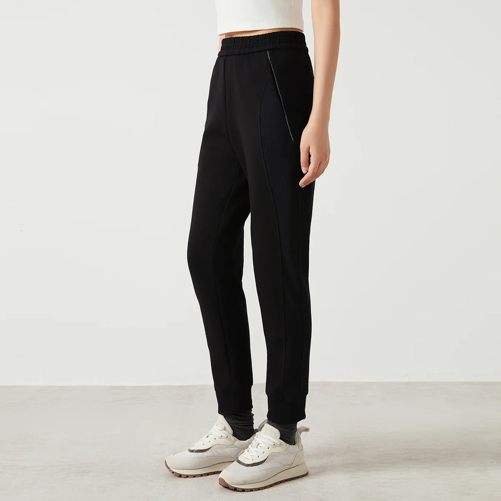 K2570L Winter High Quality Luxury Women's Clothing 80% Long Staple Cotton Sweatshirt Trousers