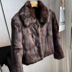 Natural Rabbit Fur Coat Women New Autumn Winter Female Real Fur  Real Leather and Fur Women's Clothing Outerwear Lady Jacket
