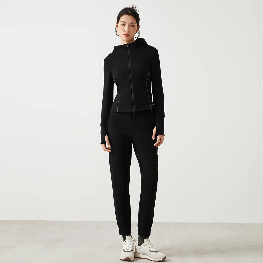K2570L Winter High Quality Luxury Women's Clothing 80% Long Staple Cotton Sweatshirt Trousers