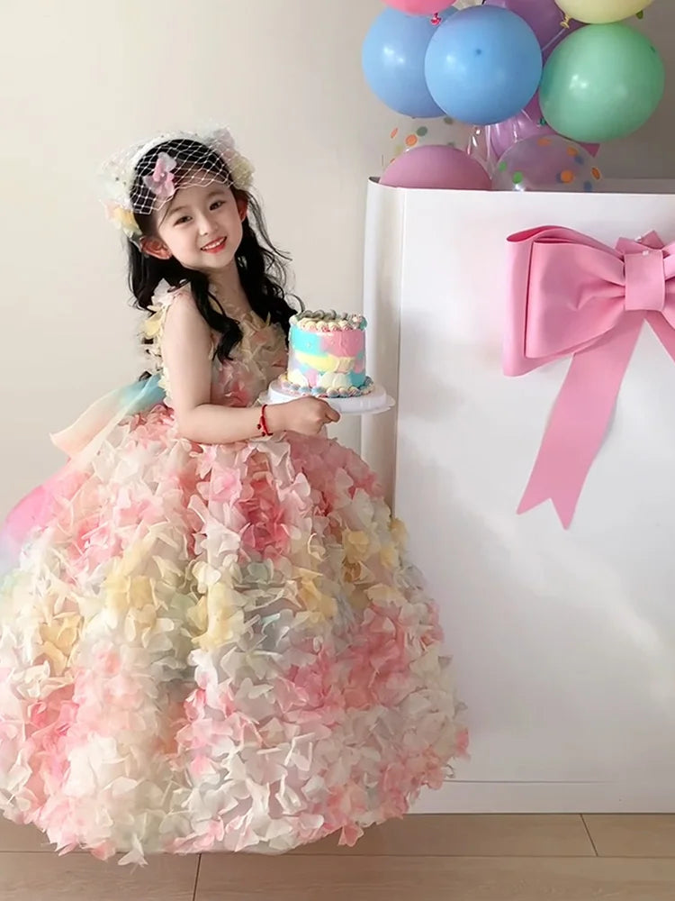 Rainbow Princ Skirt Girls Birthday Dr Fairy T Princ Dr Spring Summer New Arrival Children's Clothing
