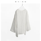 Plus-Size Women's Clothing~Hemp Long-Sleeved Shirt, Casual Sun-Protective Top, New Spring/Summer 2026 Style