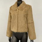 Natural Rabbit Fur Coat Women New Autumn Winter Female Real Fur  Real Leather and Fur Women's Clothing Outerwear Lady Jacket
